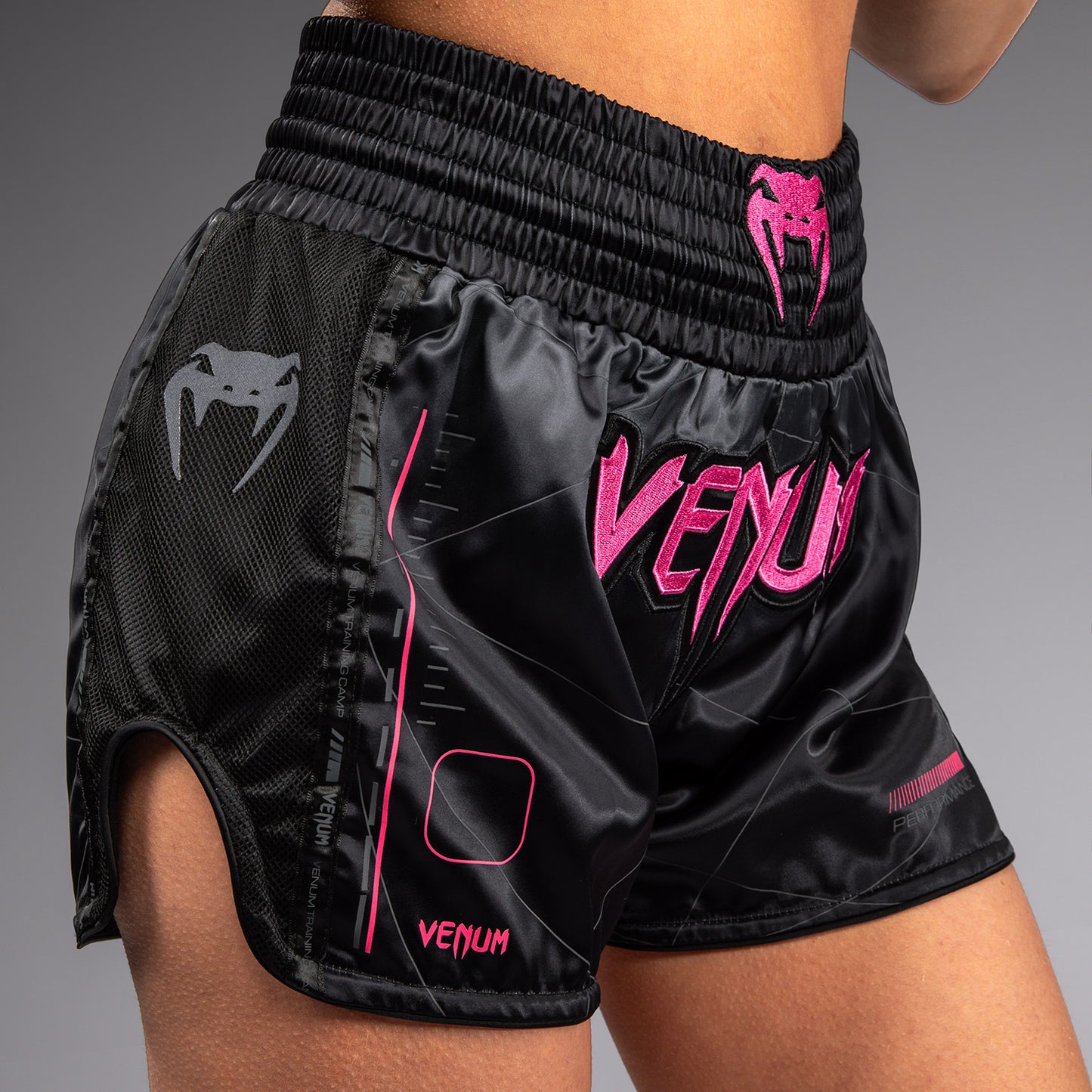 Venum Tactical XT Muay Thai Shorts - Black/Storm Grey