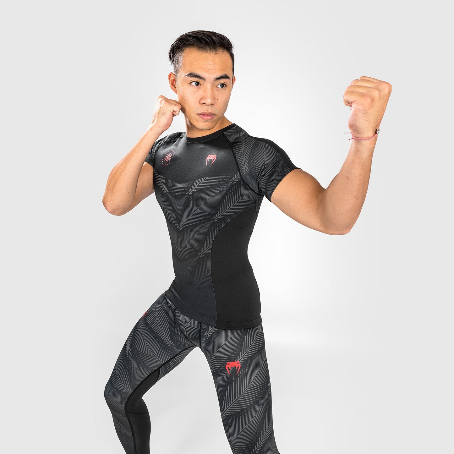 Venum Phantom Rashguard Short Sleeves - Black/Red