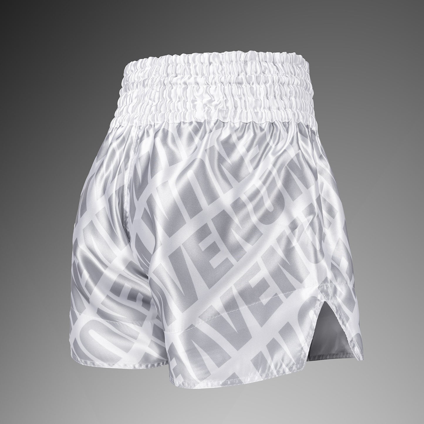 Venum Contender XT Muay Thai Shorts – White/Silver