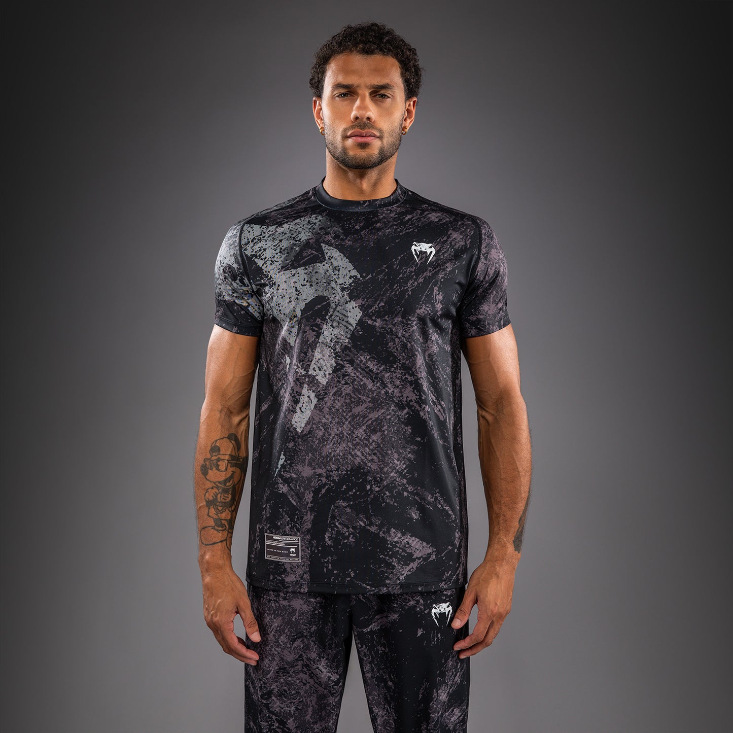 Venum Rage & Workout Dry Tech T-Shirt - Black/Grey