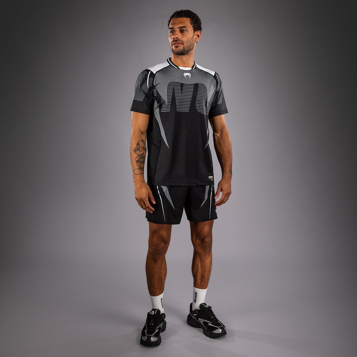 Venum Adrenaline Dry Tech T-Shirt - Black/Silver Grey