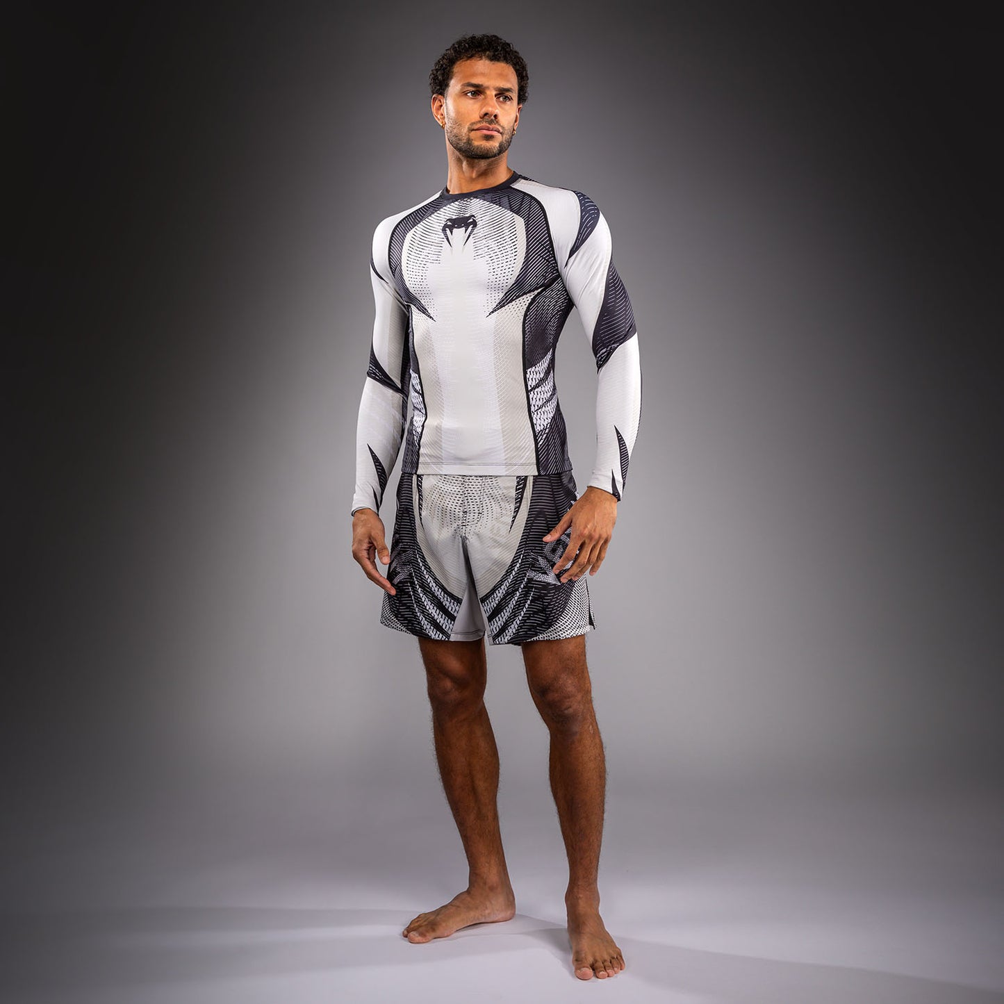 Venum Galactic 3.0 Long Sleeve Rashguard - Off-White/Black