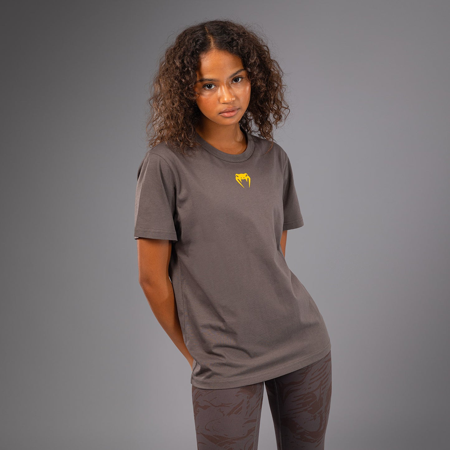 UFC Fusion by Venum Fight Week Women’s Short Sleeve Cotton T-Shirt - Solid Earthen Brown