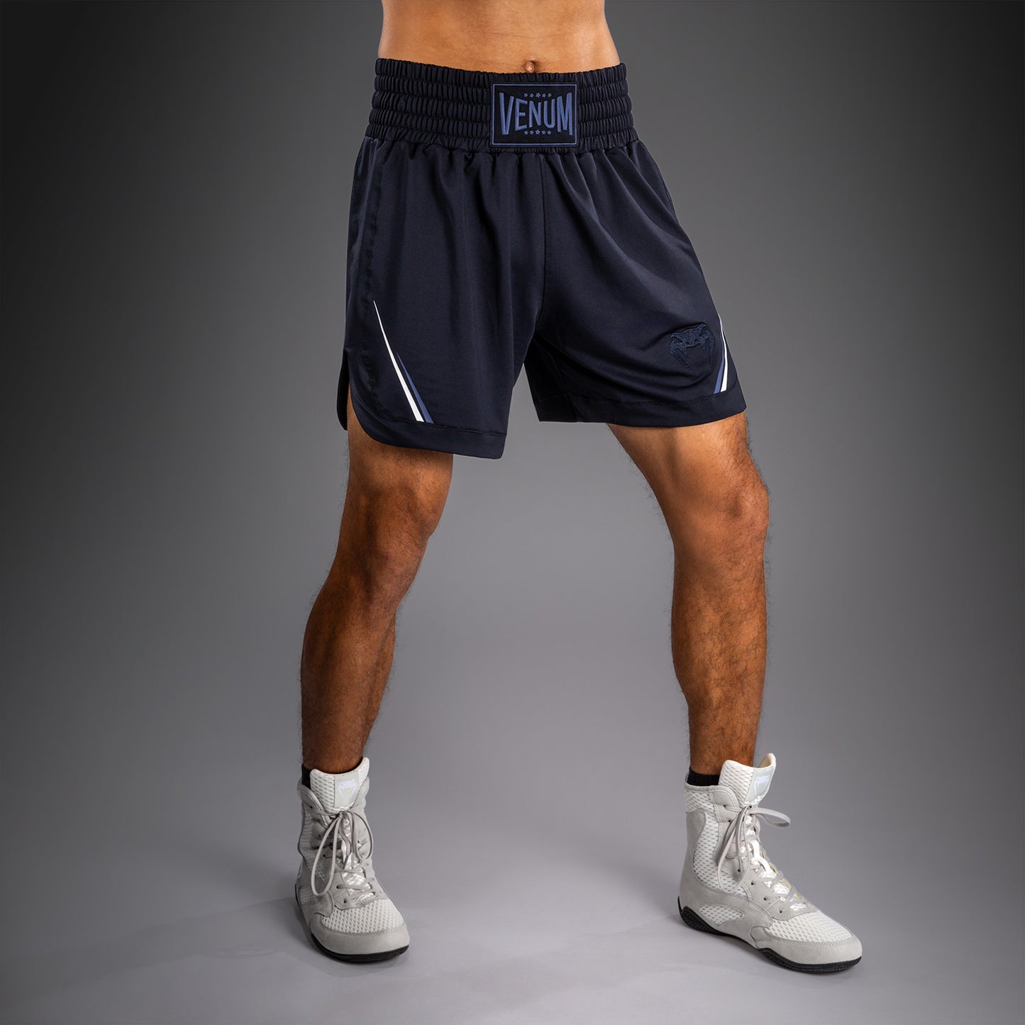 Venum G-Core Boxing Shorts - Navy Blue/White