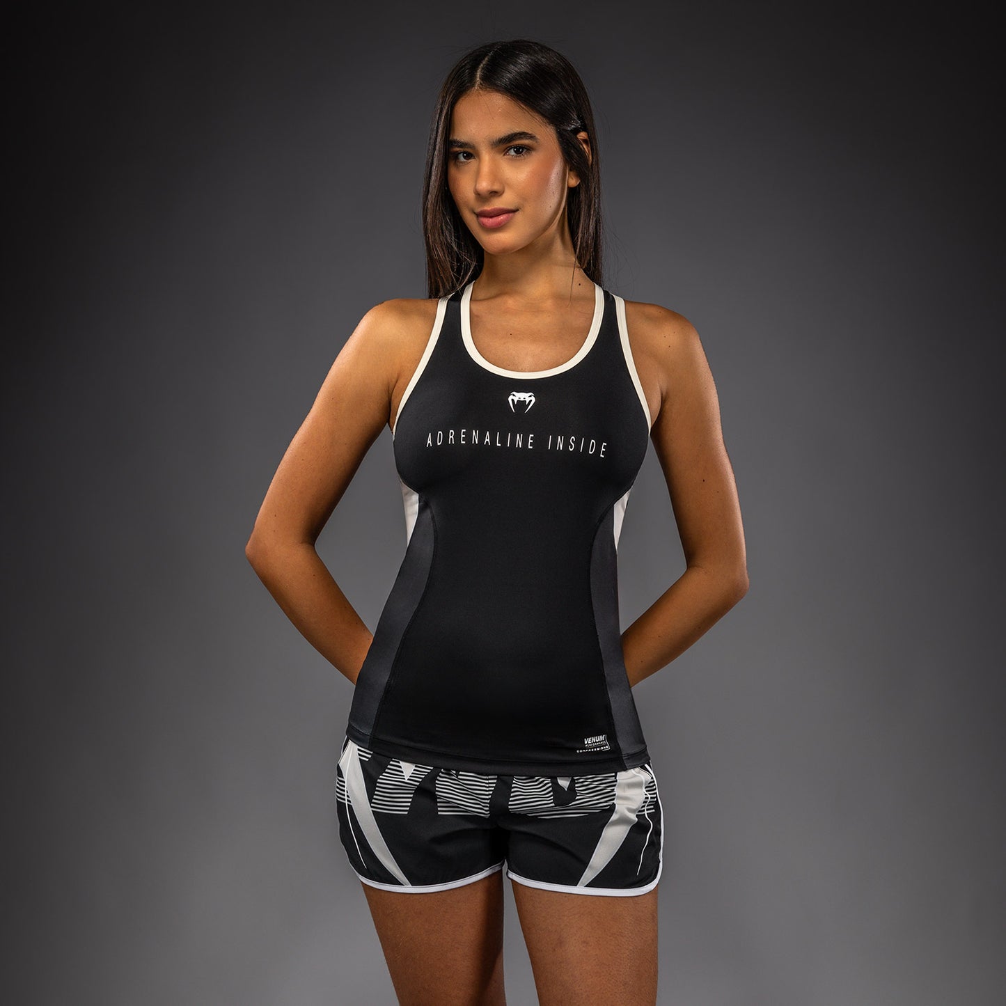 Venum Adrenaline Women's Dry Tech Tank Top - Black/ Ivory