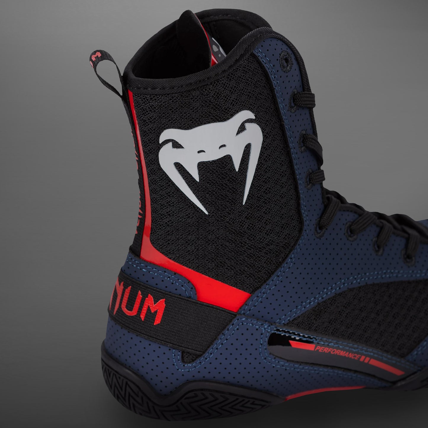Venum Elite Boxing Shoes - Navy/Black/Red