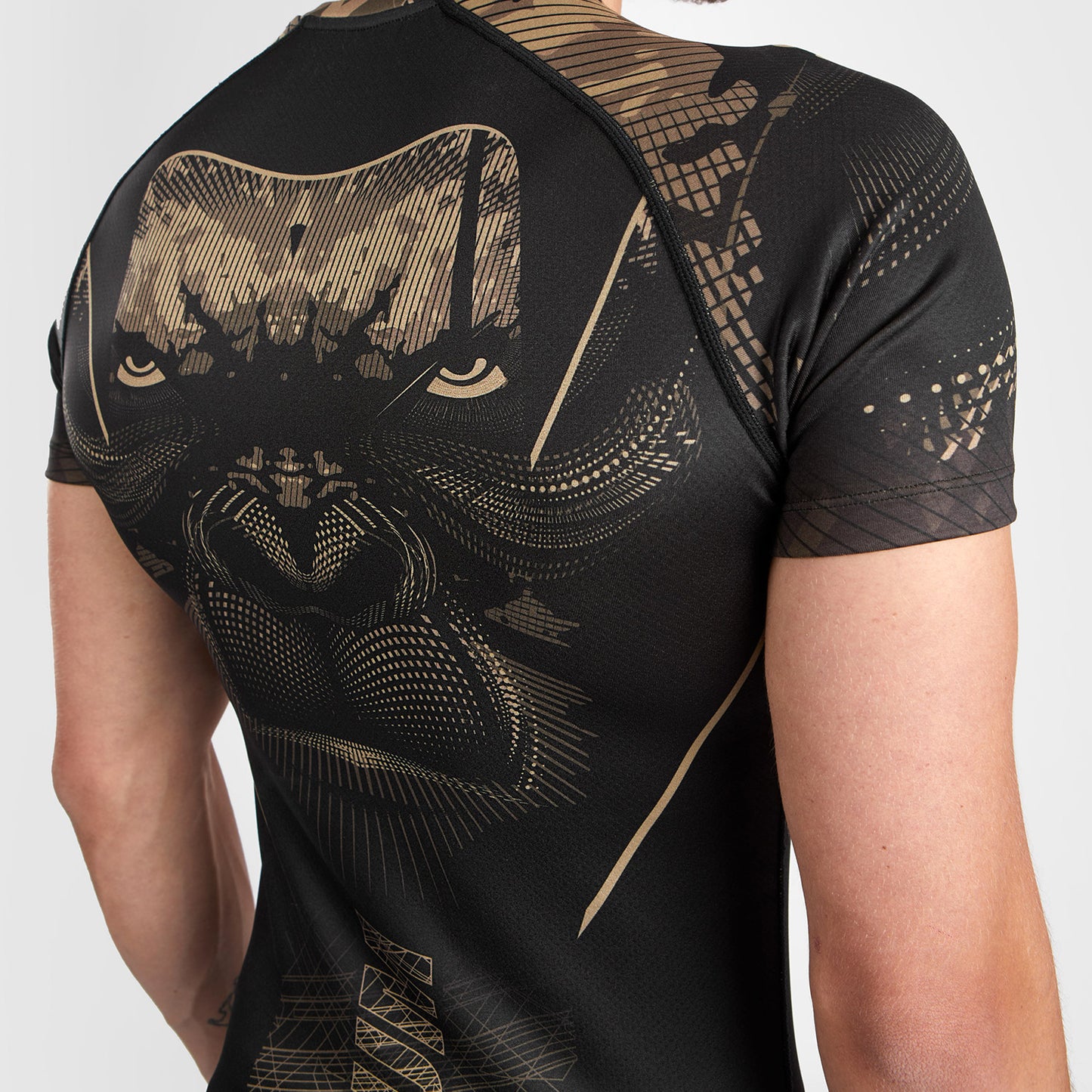 Venum Gorilla Jungle Rashguard Short Sleeves - Black/Sand