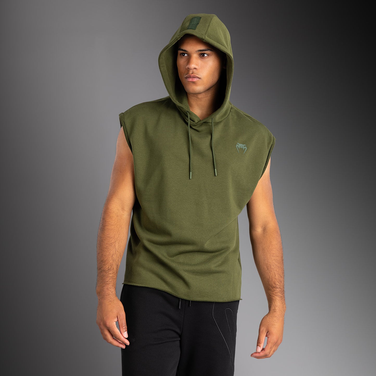 Venum Divide Sleeveless Hoodie - Military Green