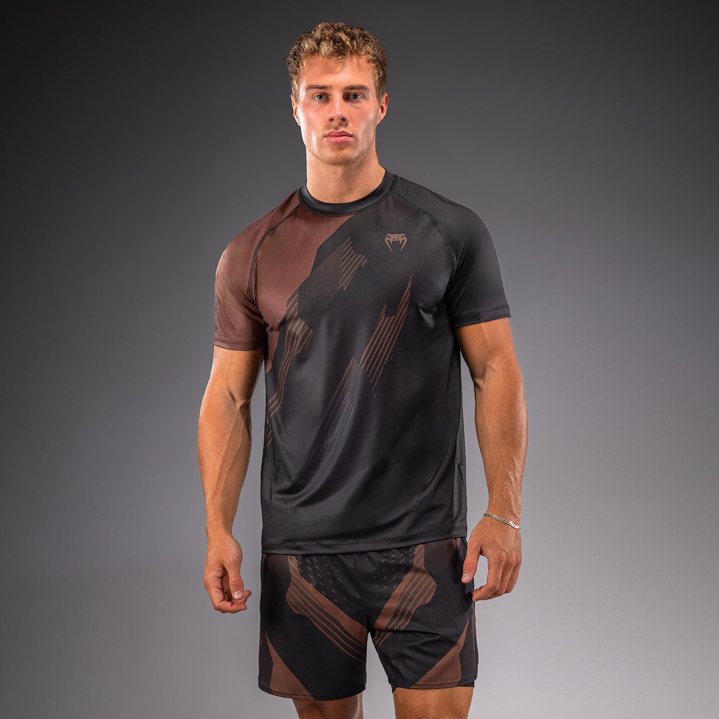Venum No-Gi 6.0 Dry Tech T-Shirt - Black/Brown