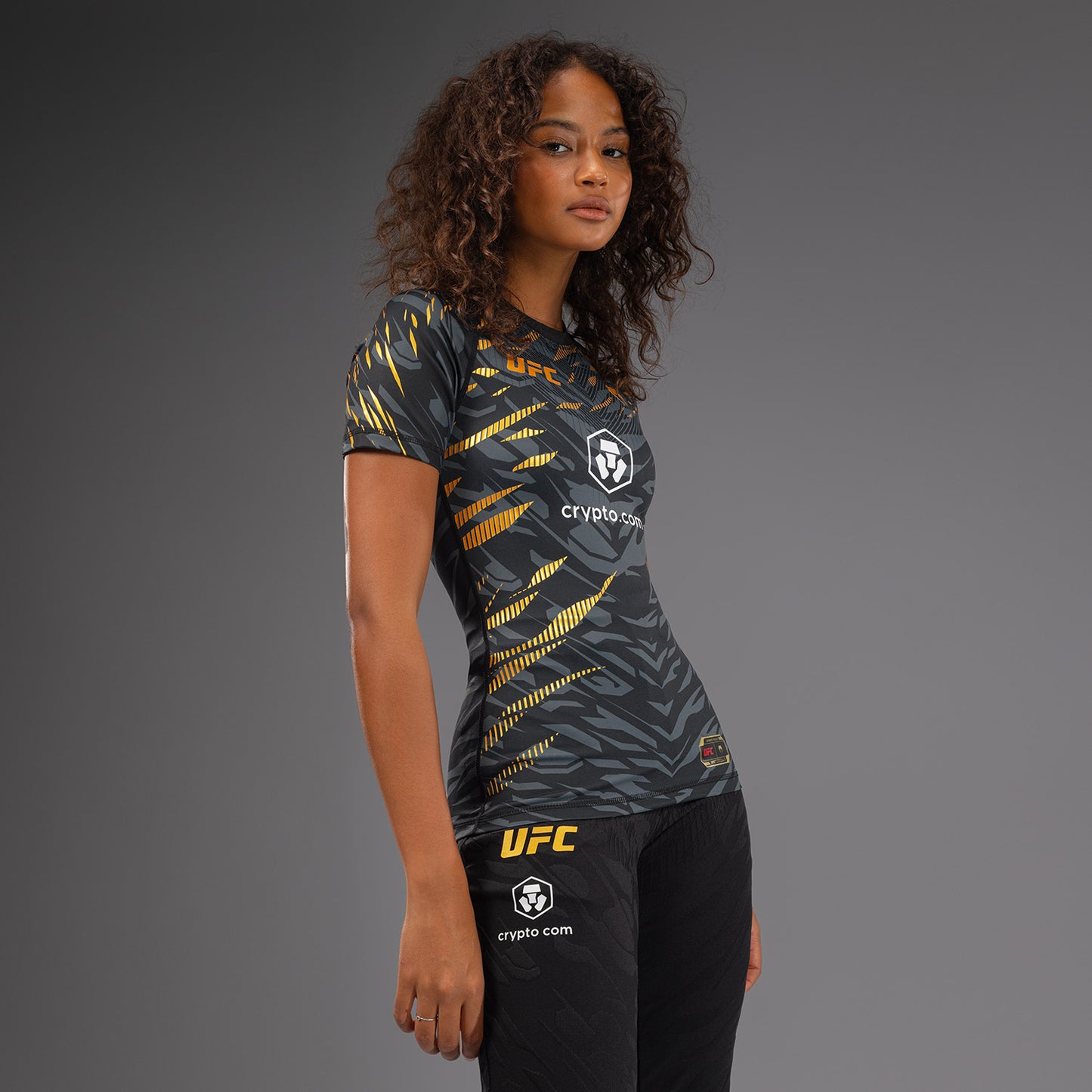 UFC Fusion by Venum Authentic Fight Night Women’s Performance Short Sleeve Rashguard - Champion