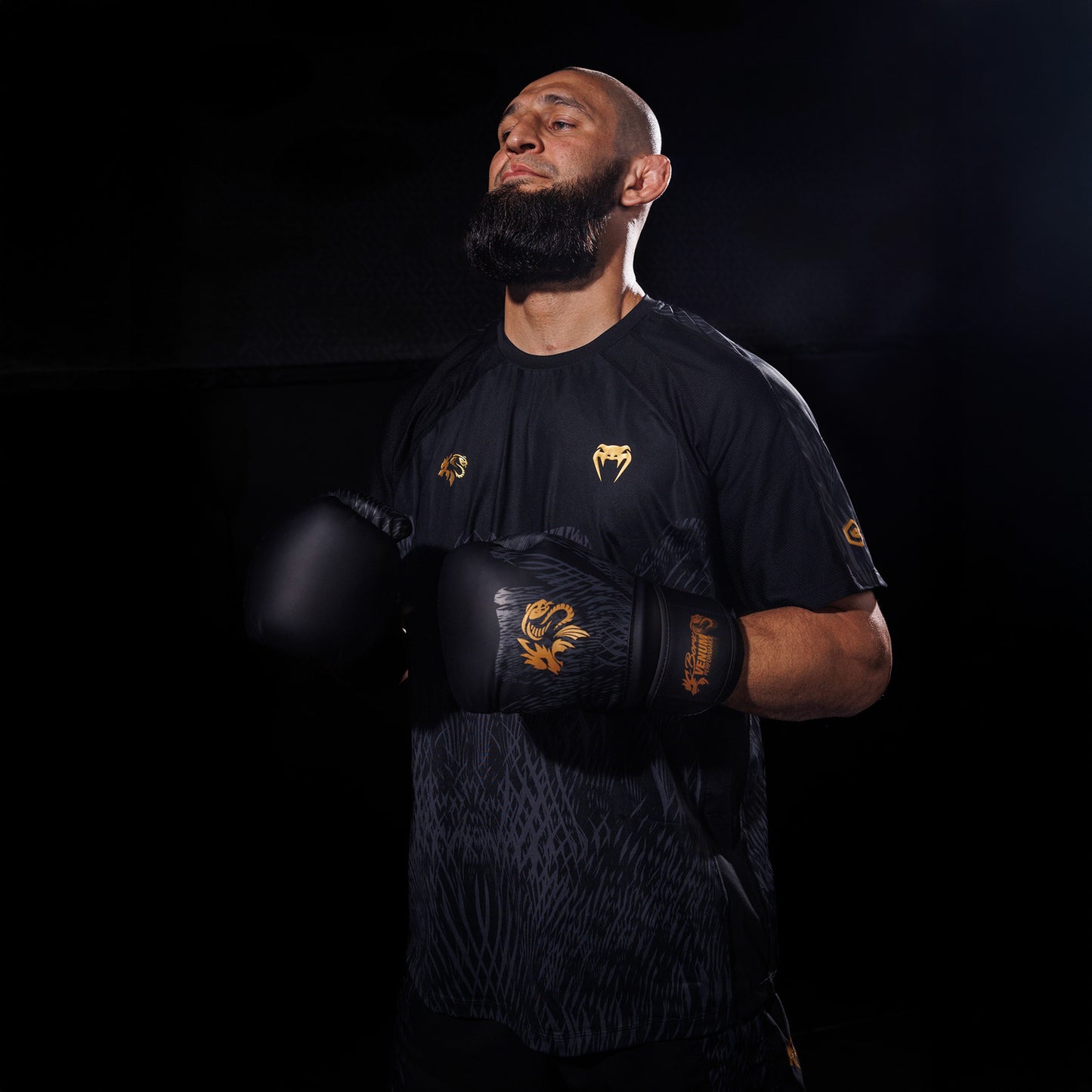 Venum x Chimaev Boxing Gloves - Black/Gold
