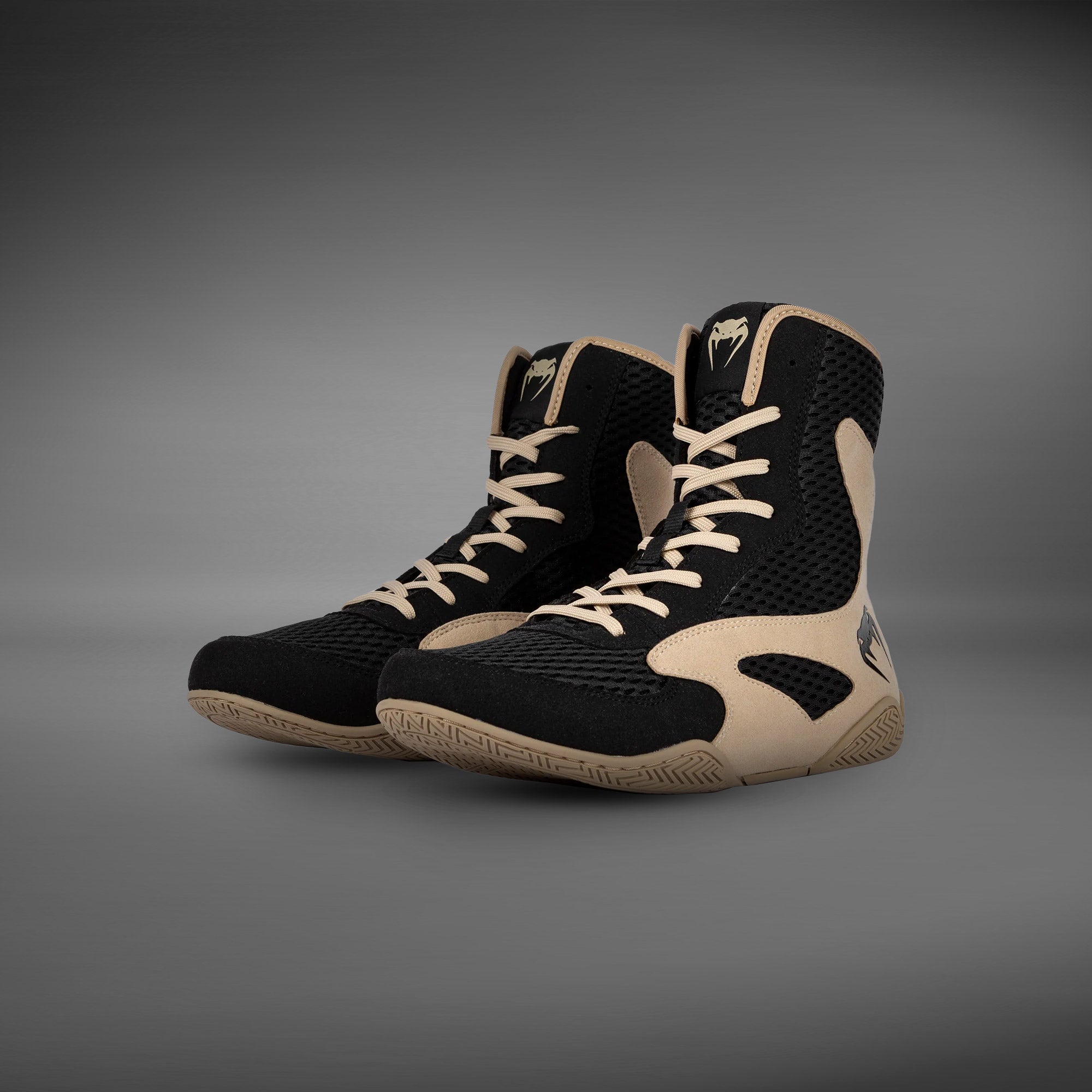Venum Contender ボクシングシューズ ハイカット 28㎝ Venum Contender Boxing Shoes - Black/Sand - Venum Asia
