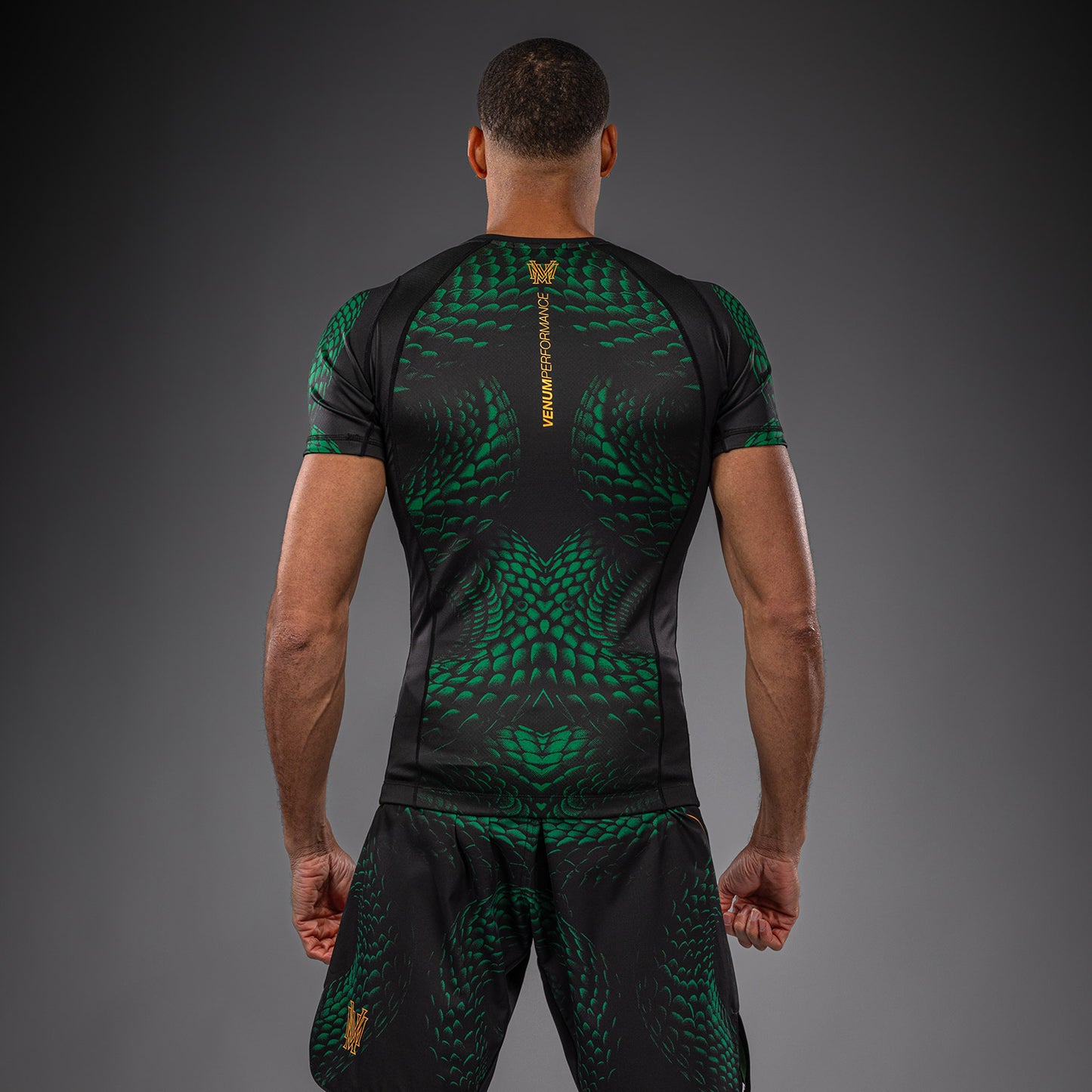Venum Matupa Short Sleeve Rashguard - Black/Green/Gold