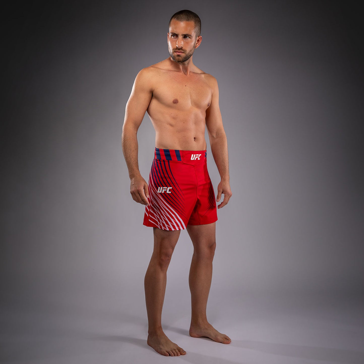 Men's UFC Freedom 250 by Venum Red Authentic Fight Night Short Fit Fight Short