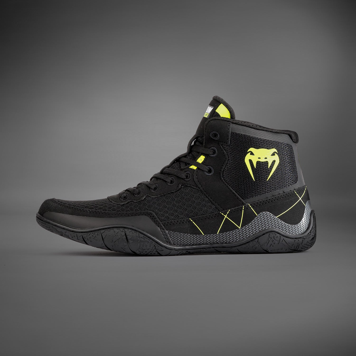 Venum Training Camp 4.0 Wrestling Shoes - Black/Neon Green - Venum