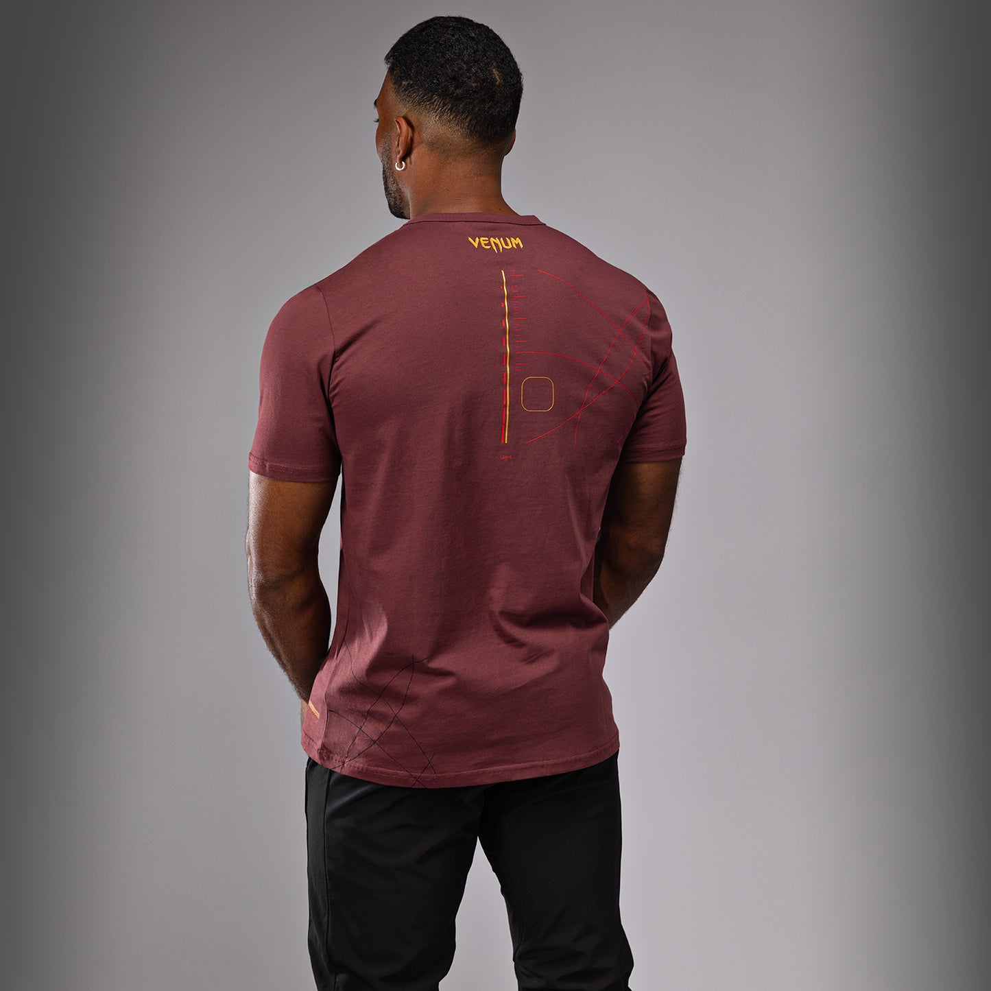 Venum Tactical XT T-shirt- Black/Burgundy/Gold