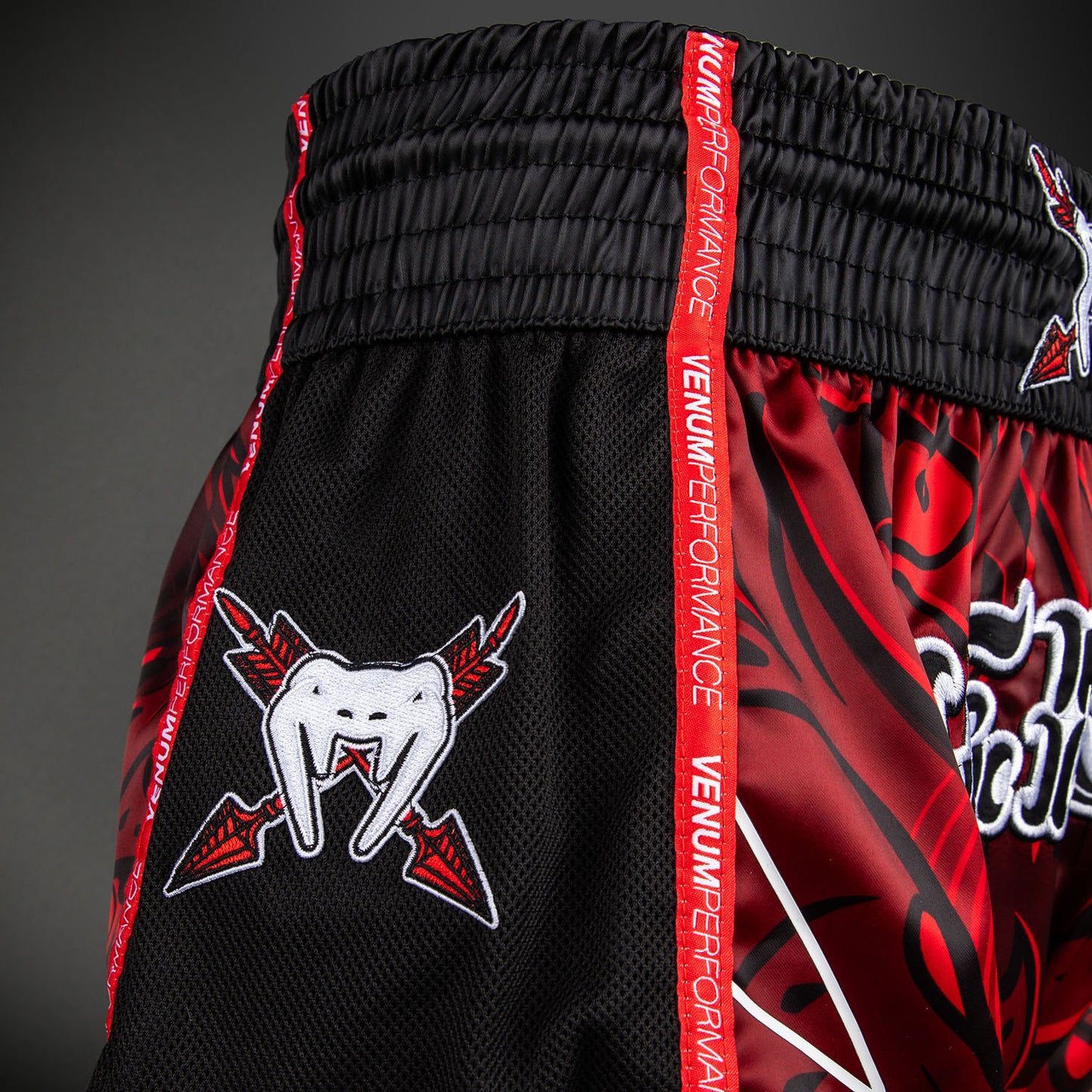 Venum Wolf Atak Muay Thai Shorts - Black/Red