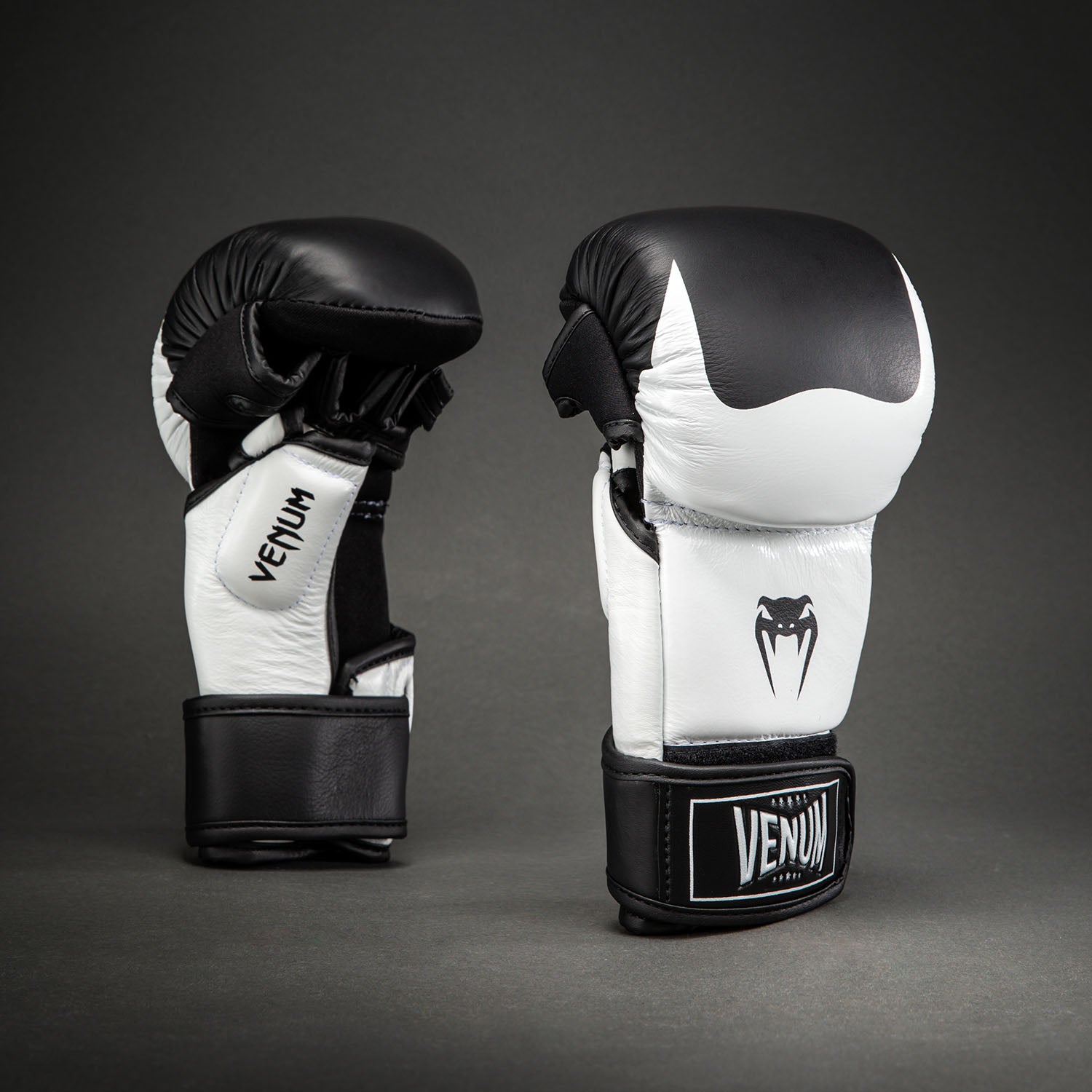 Venum Attack 2.0 Sparring Gloves Leather - Black/White - Venum Asia