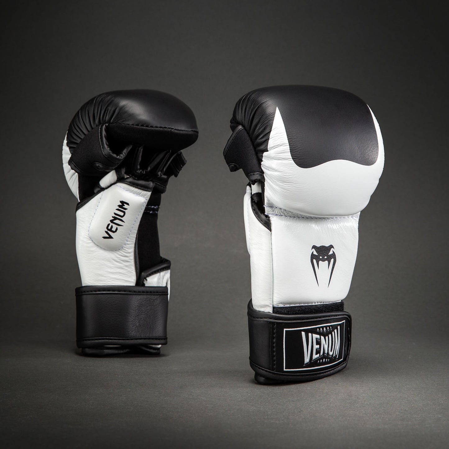 Venum Attack 2.0 Sparring Gloves Leather - Black/White