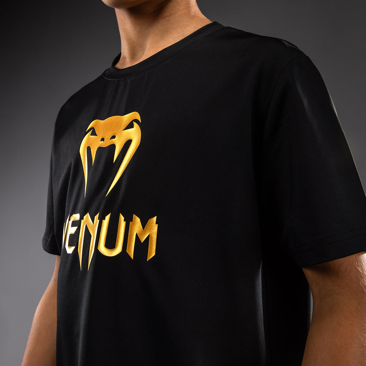 Venum Classic Dry Tech T-Shirt for Kids - Black/Gold