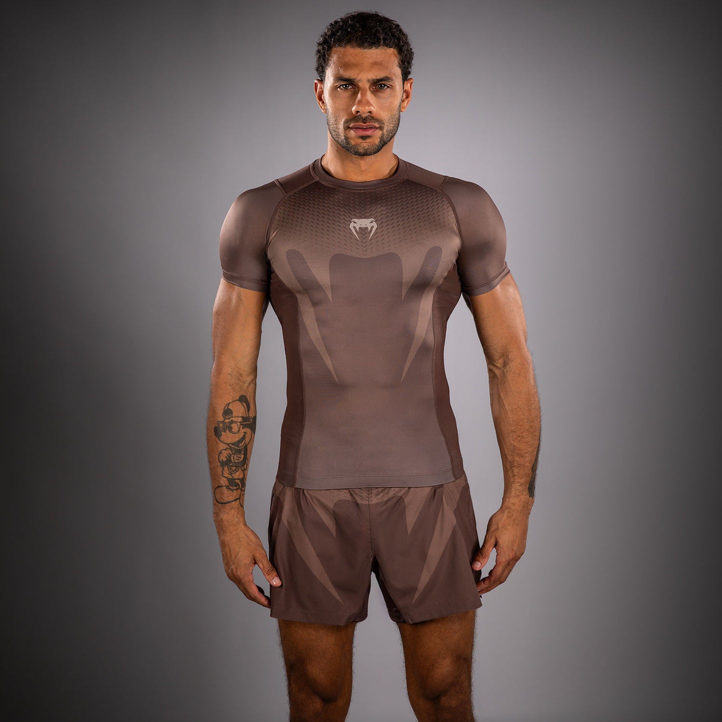 Venum No Gi Rashguards - Chocolate Brown