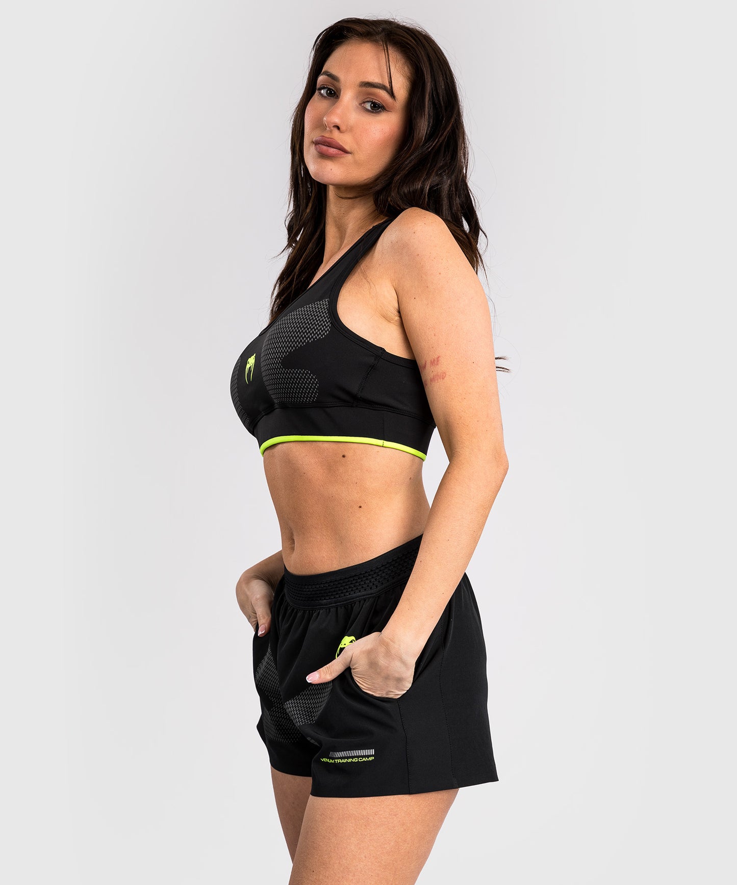 Venum Training Camp 4.0 Sport Bra - Black/Neon Green