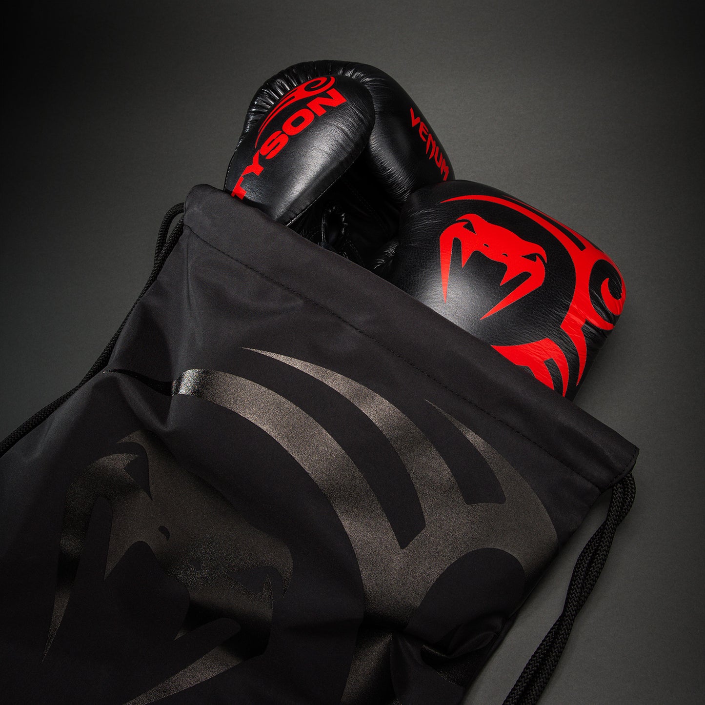Venum Giant 2.0 Mike Tyson Pro Boxing Gloves with Laces - Black/Red
