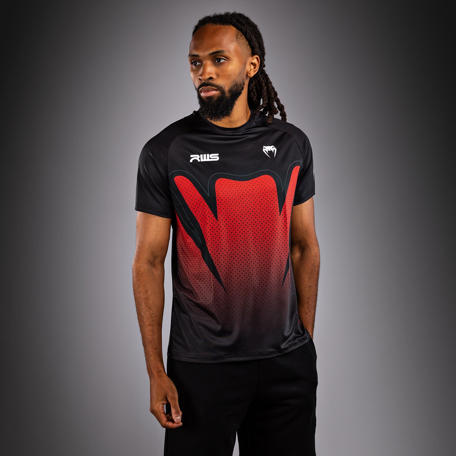 Venum x RWS 2.0 Men's Dry-Tech T-Shirt - Black/Red - Venum Asia