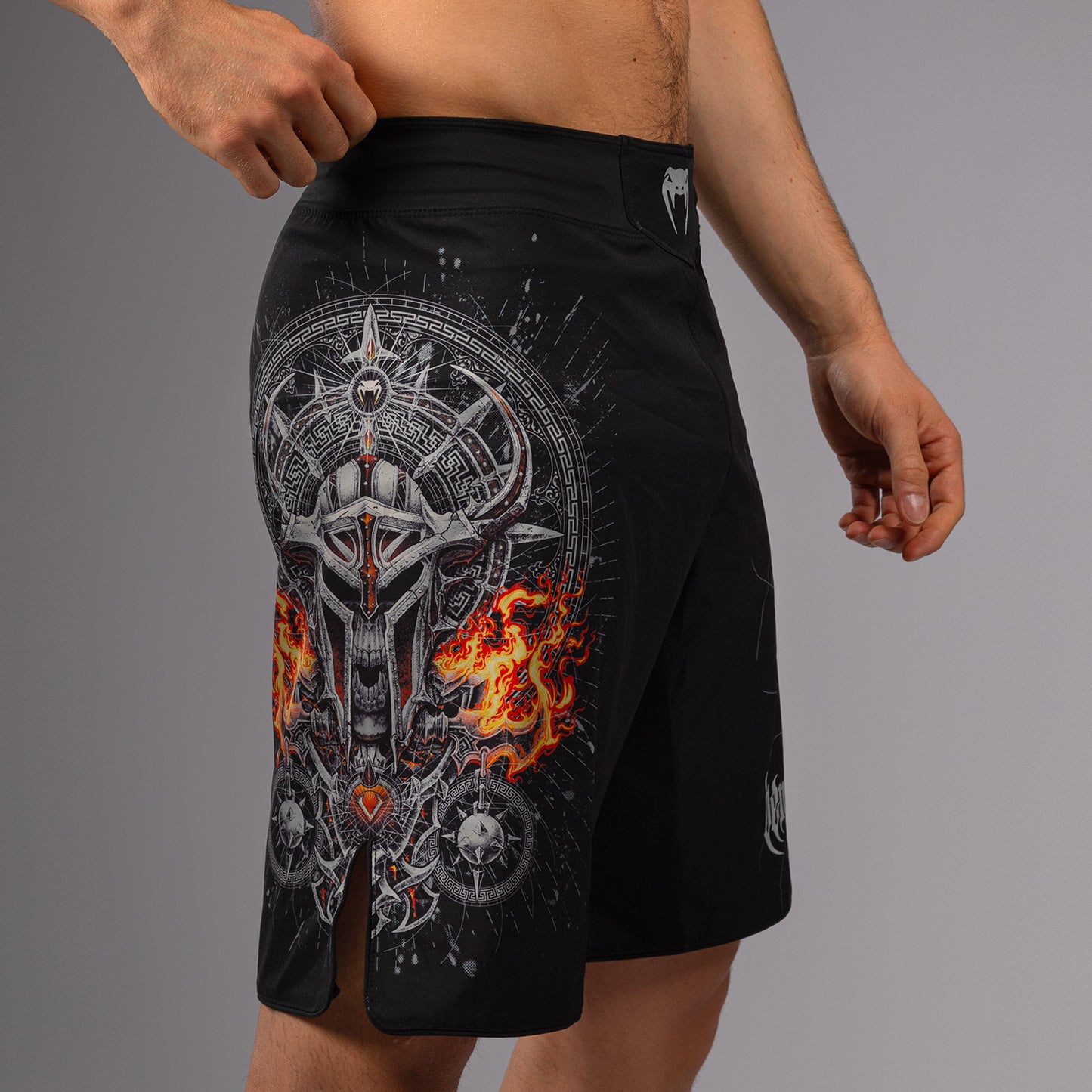 Venum Gladiator 5.0 Men’s Fight Shorts - Black/Silver
