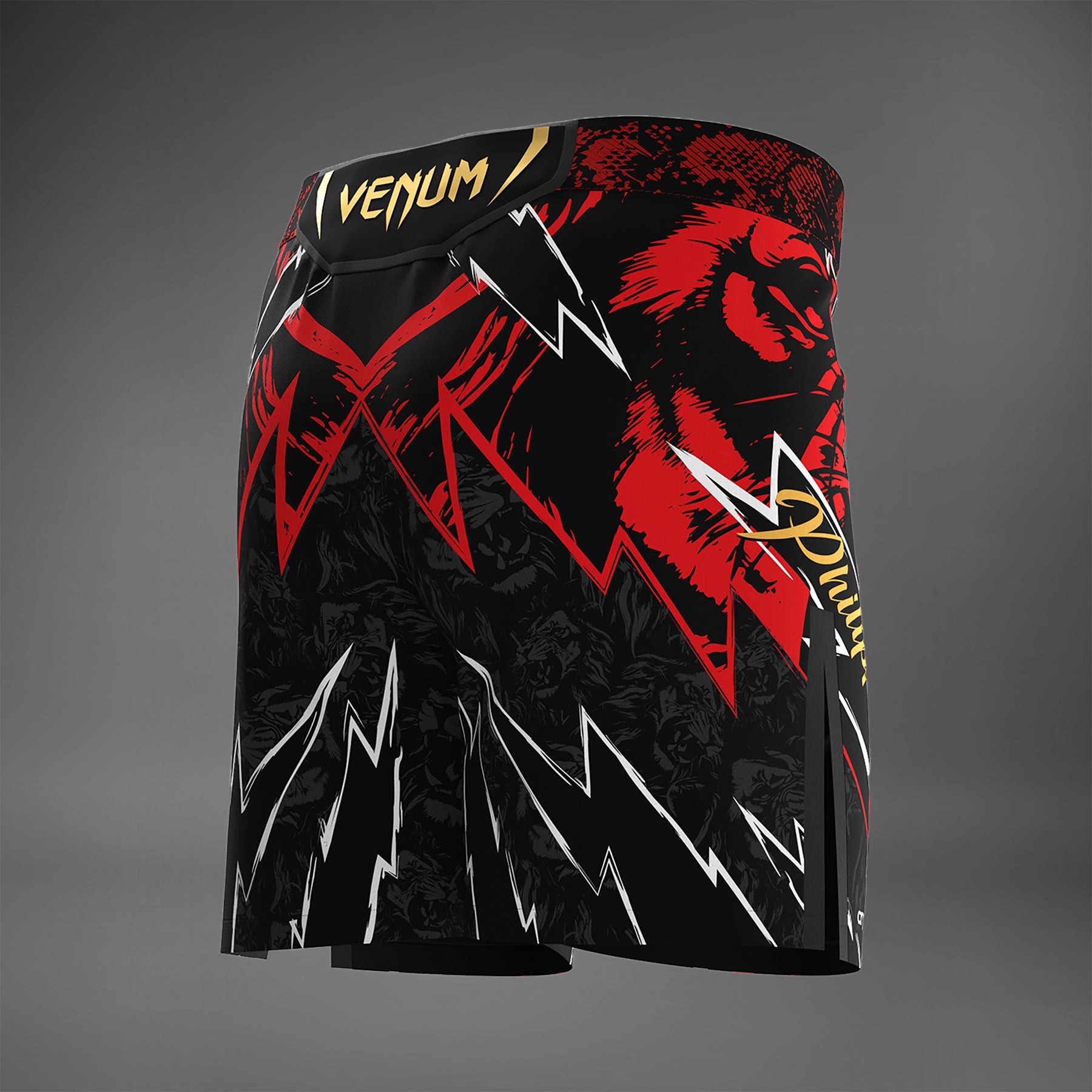 mma ufc gear Men's UFC Unrivaled by Venum Red Jon Jones Short Fit Fight Short L