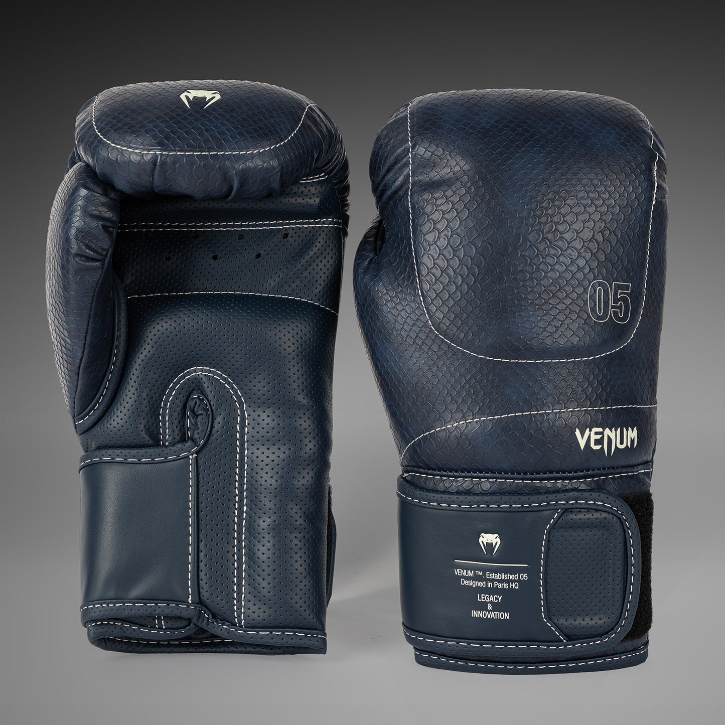 Venum Impact Evo Scales Boxing Gloves - Midnight Blue