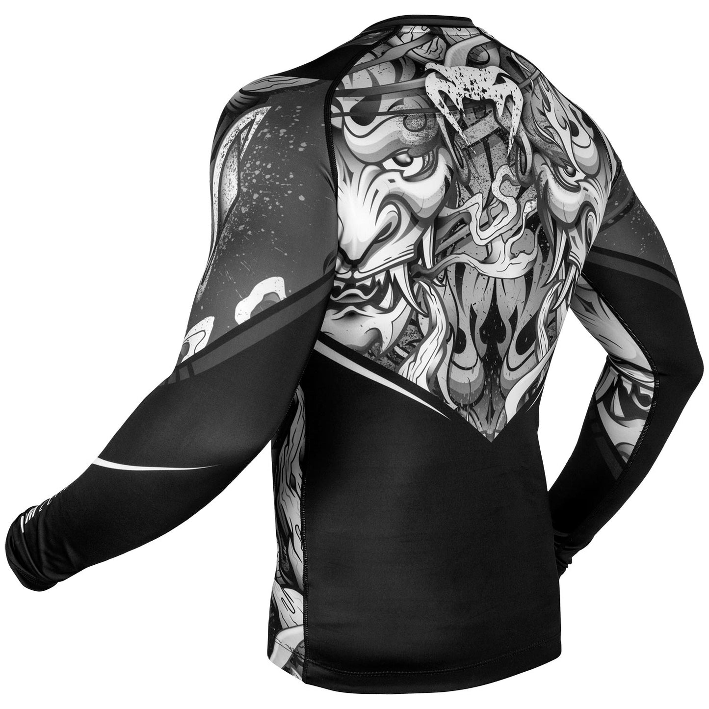 Venum Devil Rashguard - Long Sleeves - White/Black