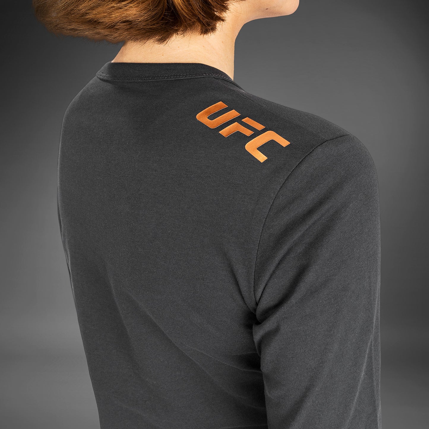 UFC Adrenaline by Venum Fight Week Women’s Long Sleeve Cotton T-Shirt - Charcoal Grey