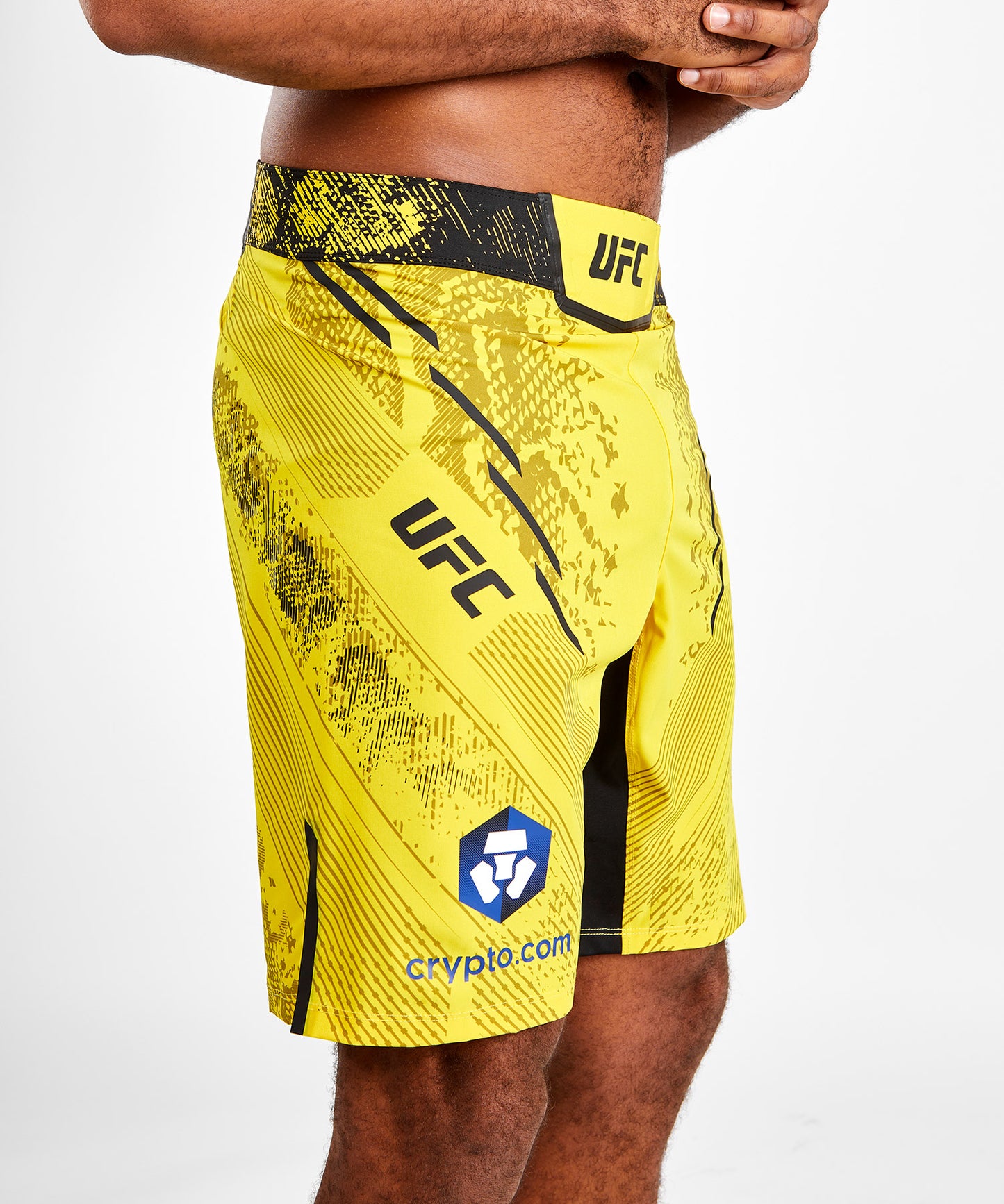 UFC Adrenaline by Venum Personalized Authentic Fight Night Men's Fight Short - Long Fit - Yellow