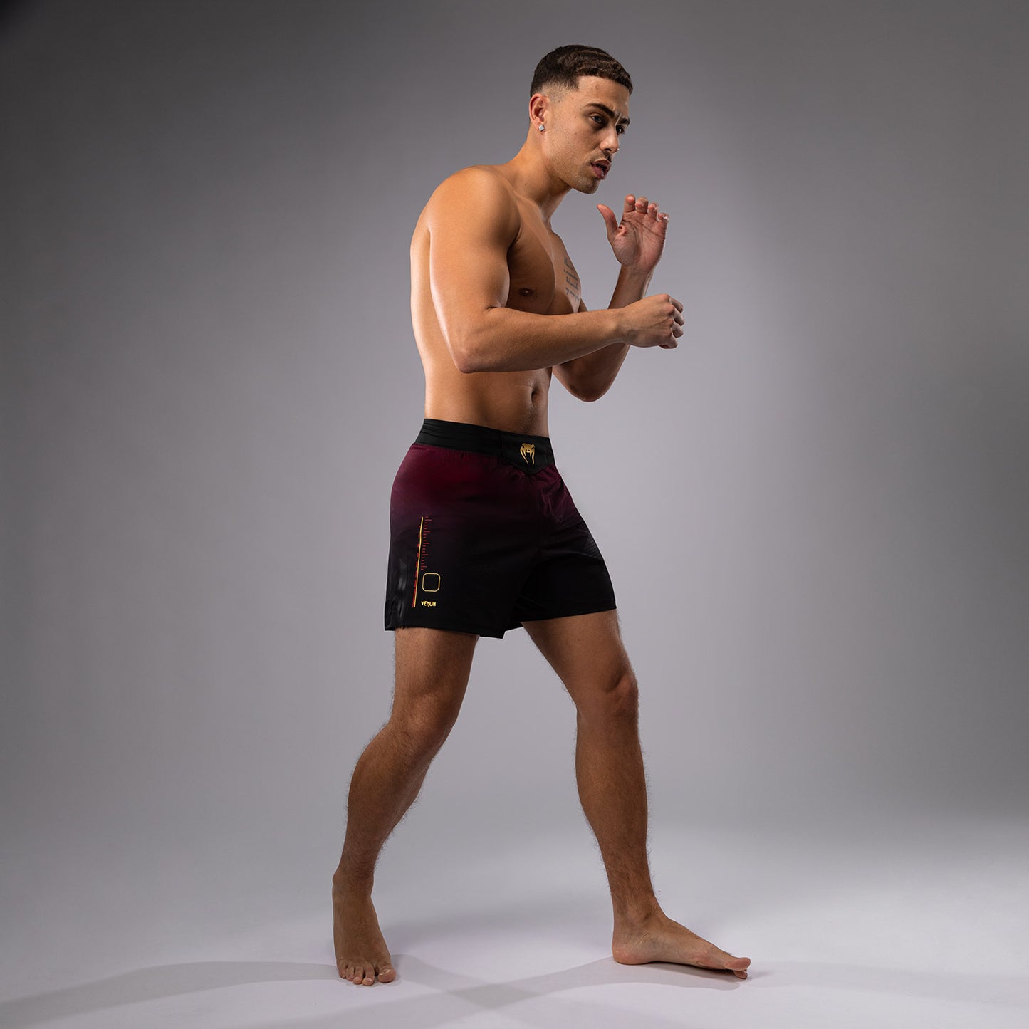 Venum Tactical XT Fight short - Black/Burgundy/Gold