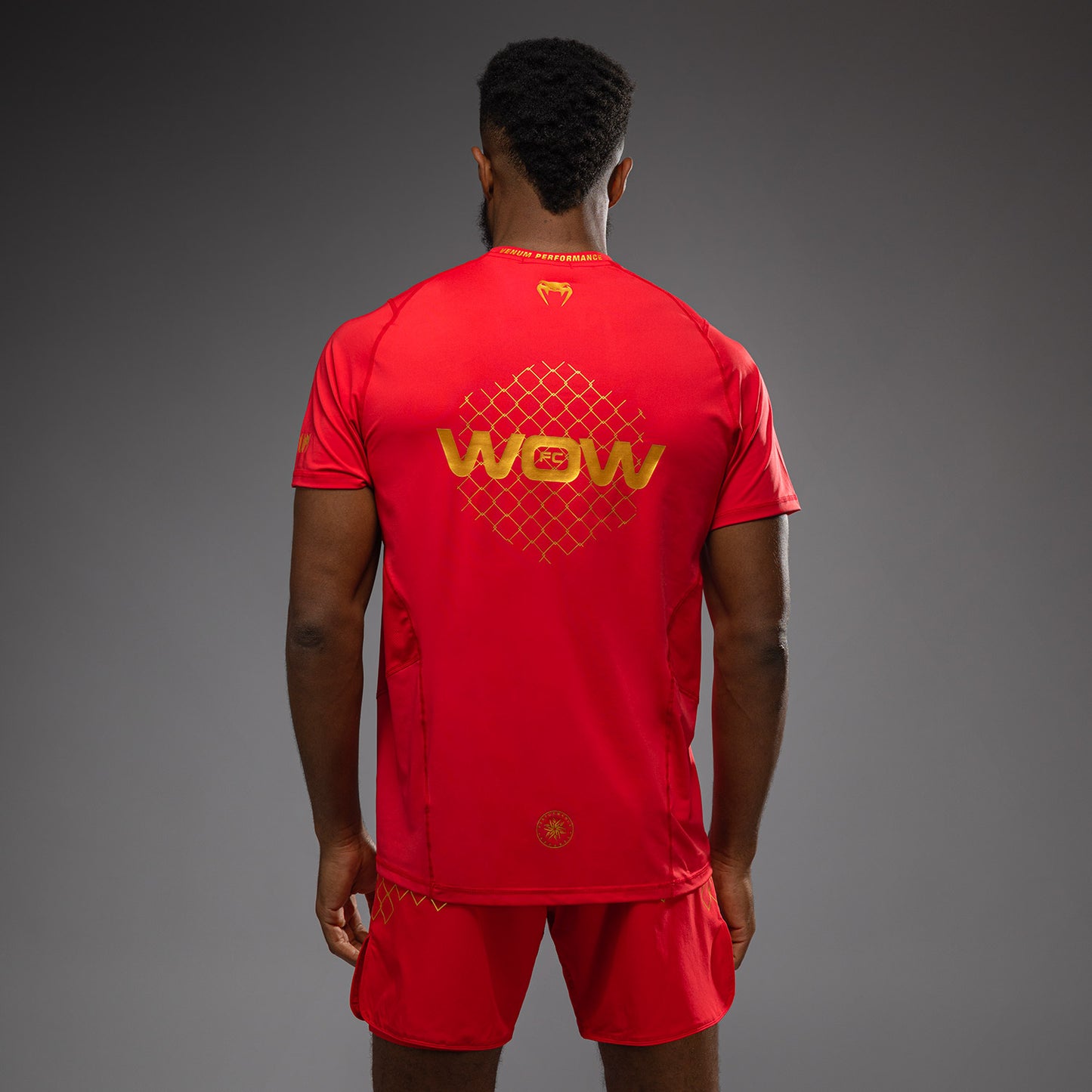 Venum x WOW FC Dry-Tech T-Shirt - Fury Red/Gold