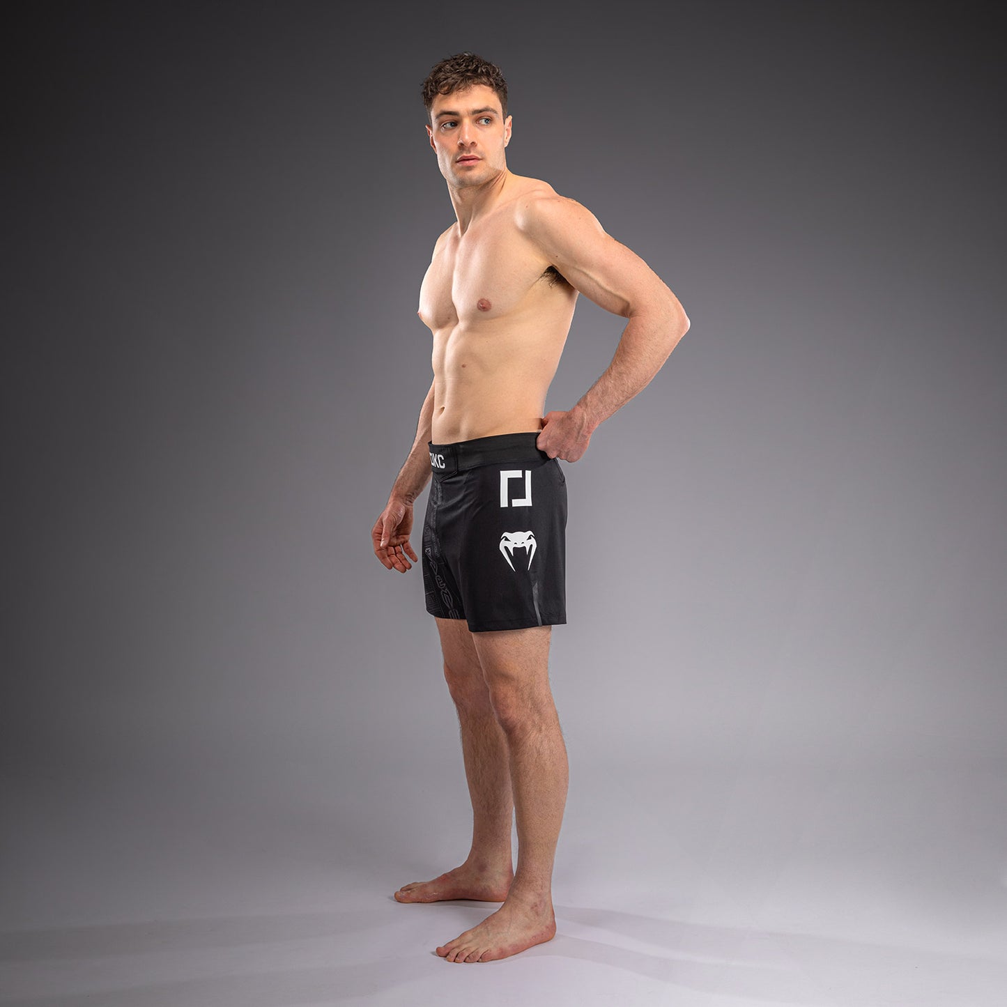 Karate Combat by Venum Fight Shorts - Black/Grey