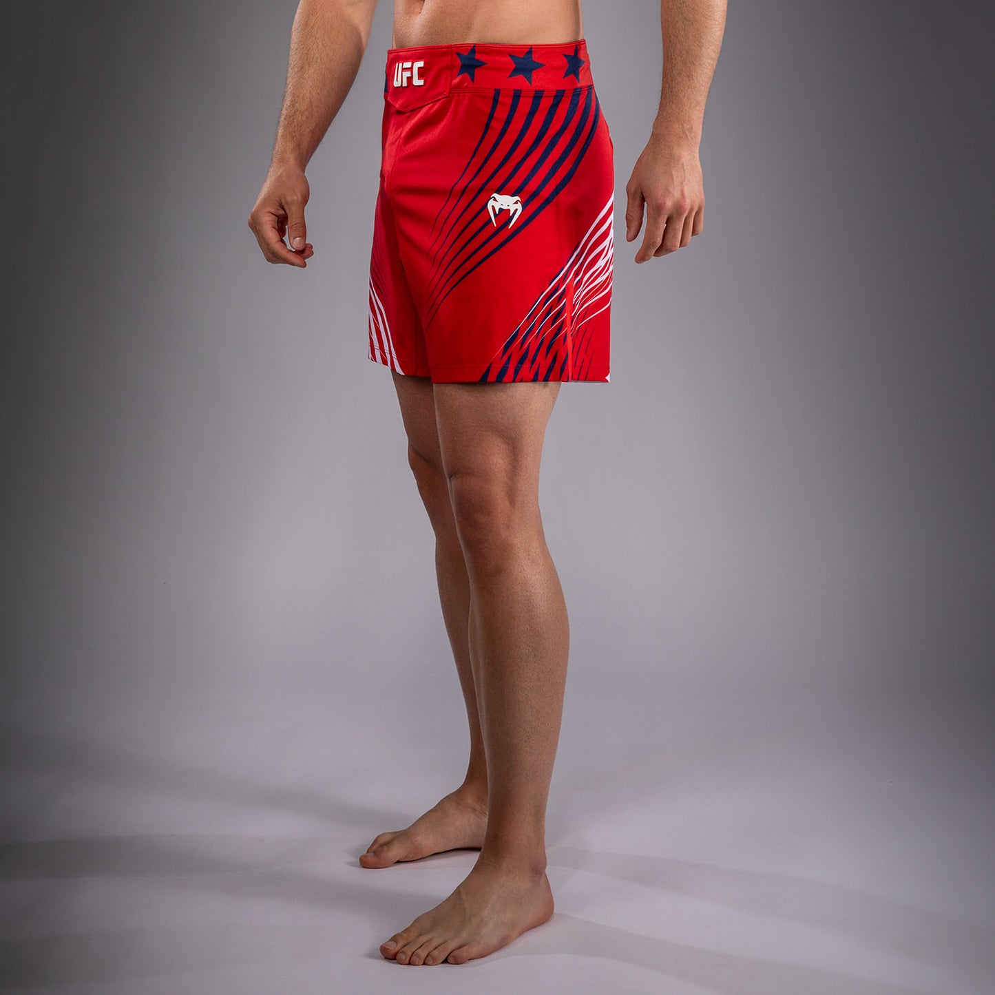 Men's UFC Freedom 250 by Venum Red Authentic Fight Night Short Fit Fight Short