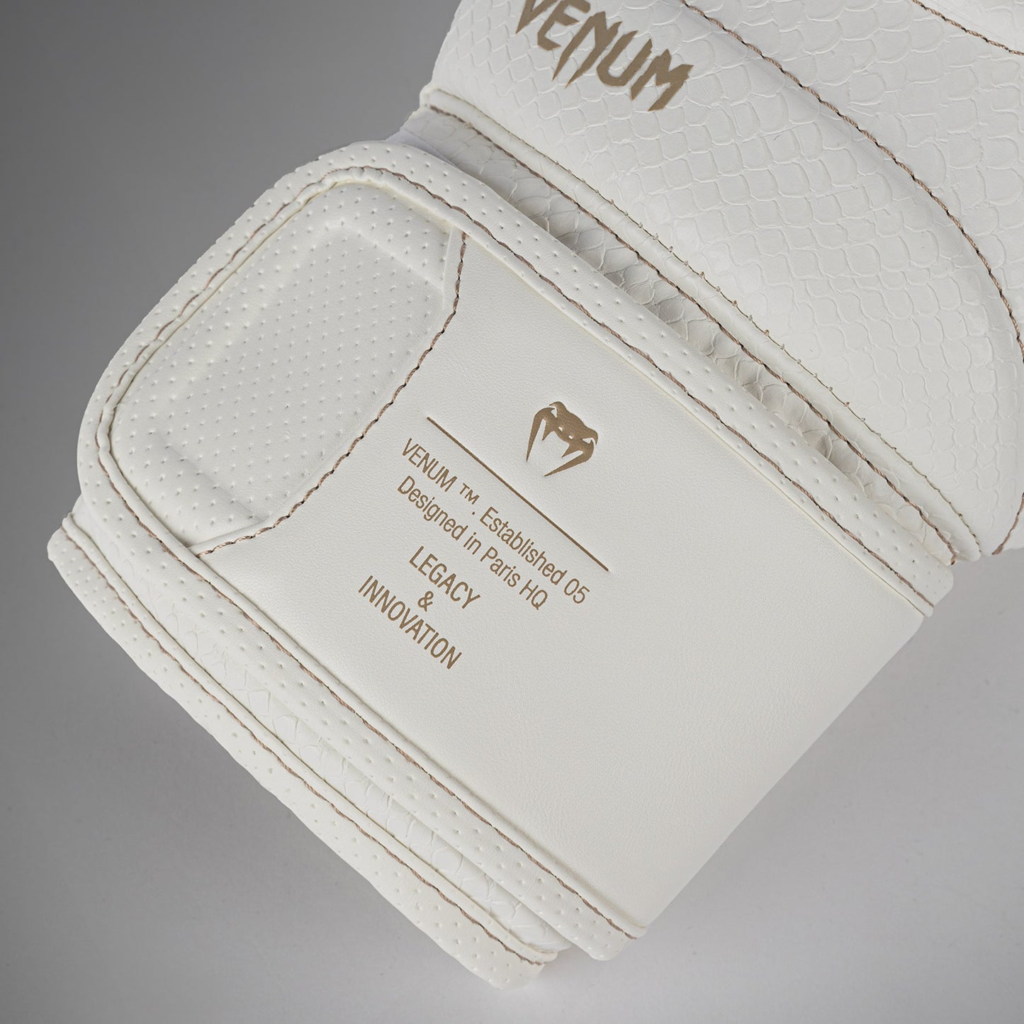 Venum Impact Evo Scales Boxing Gloves - Ivory