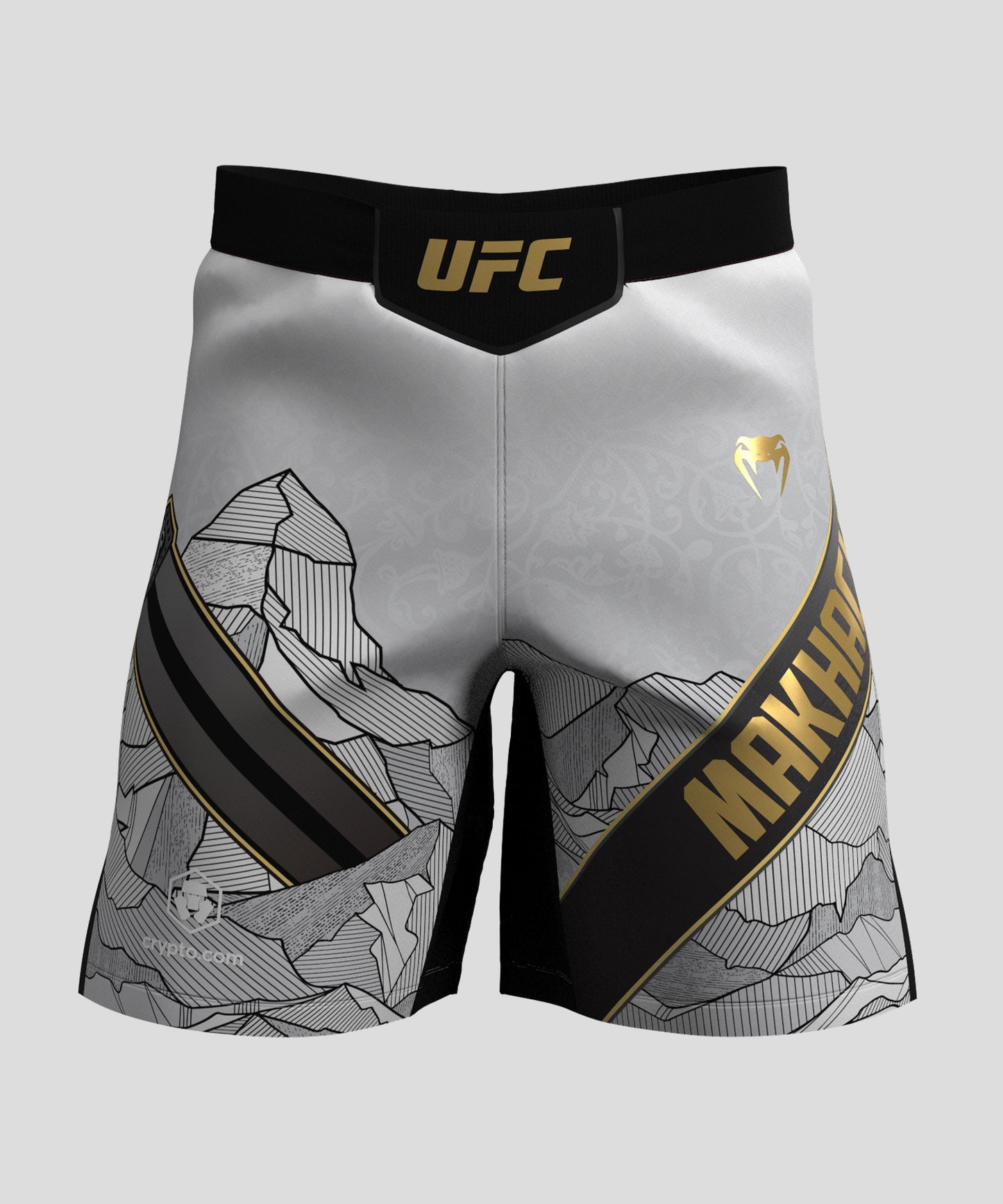 Men's UFC Unrivaled by Venum White Islam Makhachev Long Fit Fight Short