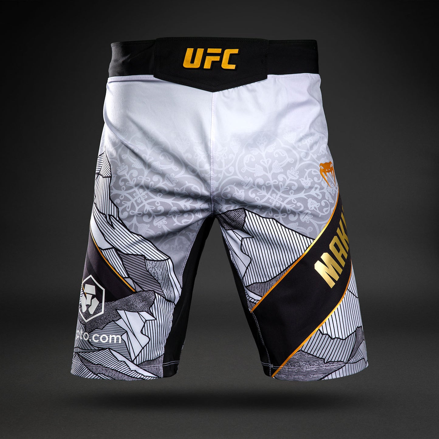 Men's UFC Unrivaled by Venum White Islam Makhachev Long Fit Fight Short