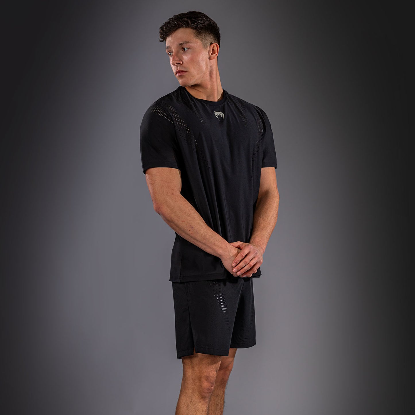 Venum Lazer Dry Tech T-Shirt - Black/Grey