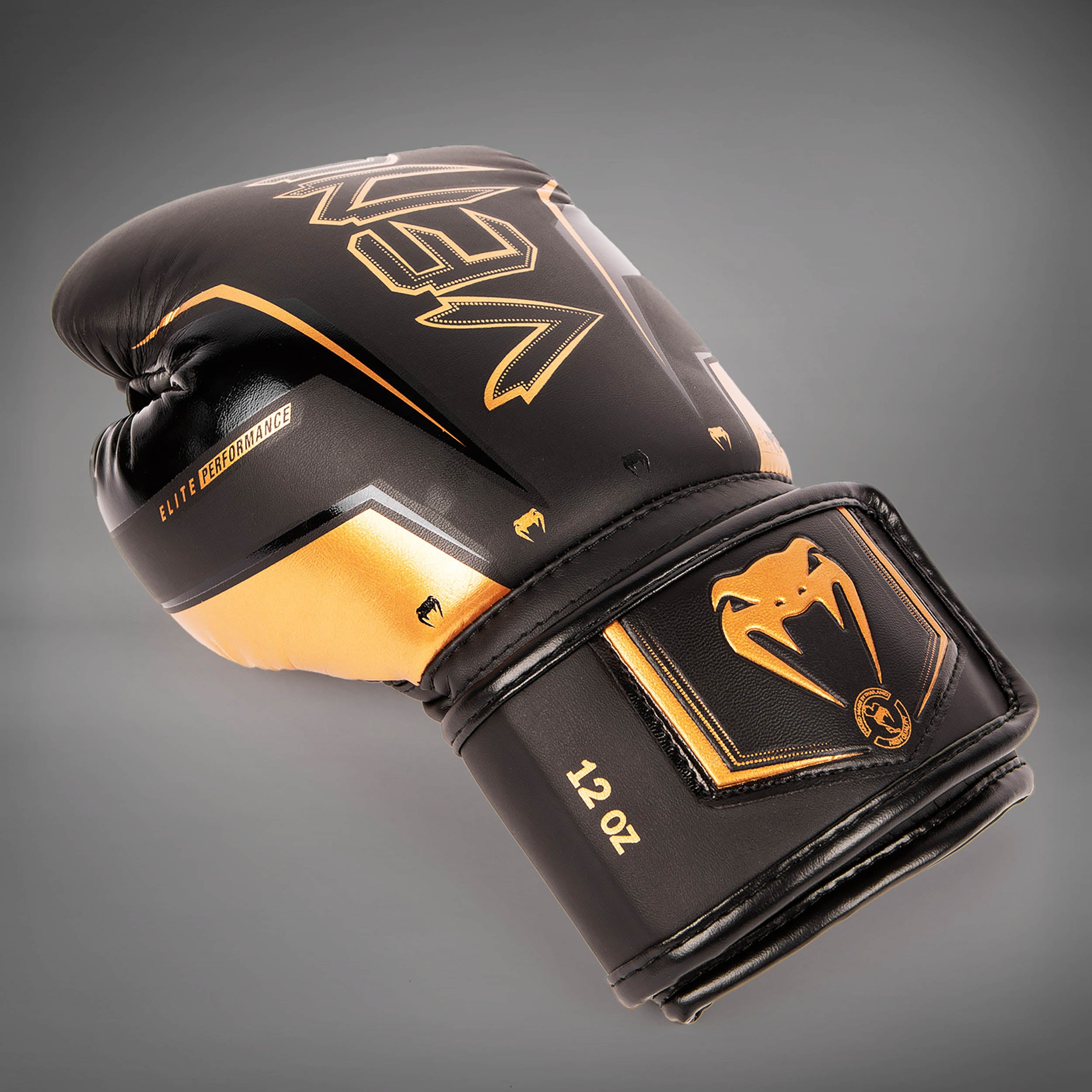 Venum Elite Evo Boxing Gloves - Black/Bronze - Venum Asia