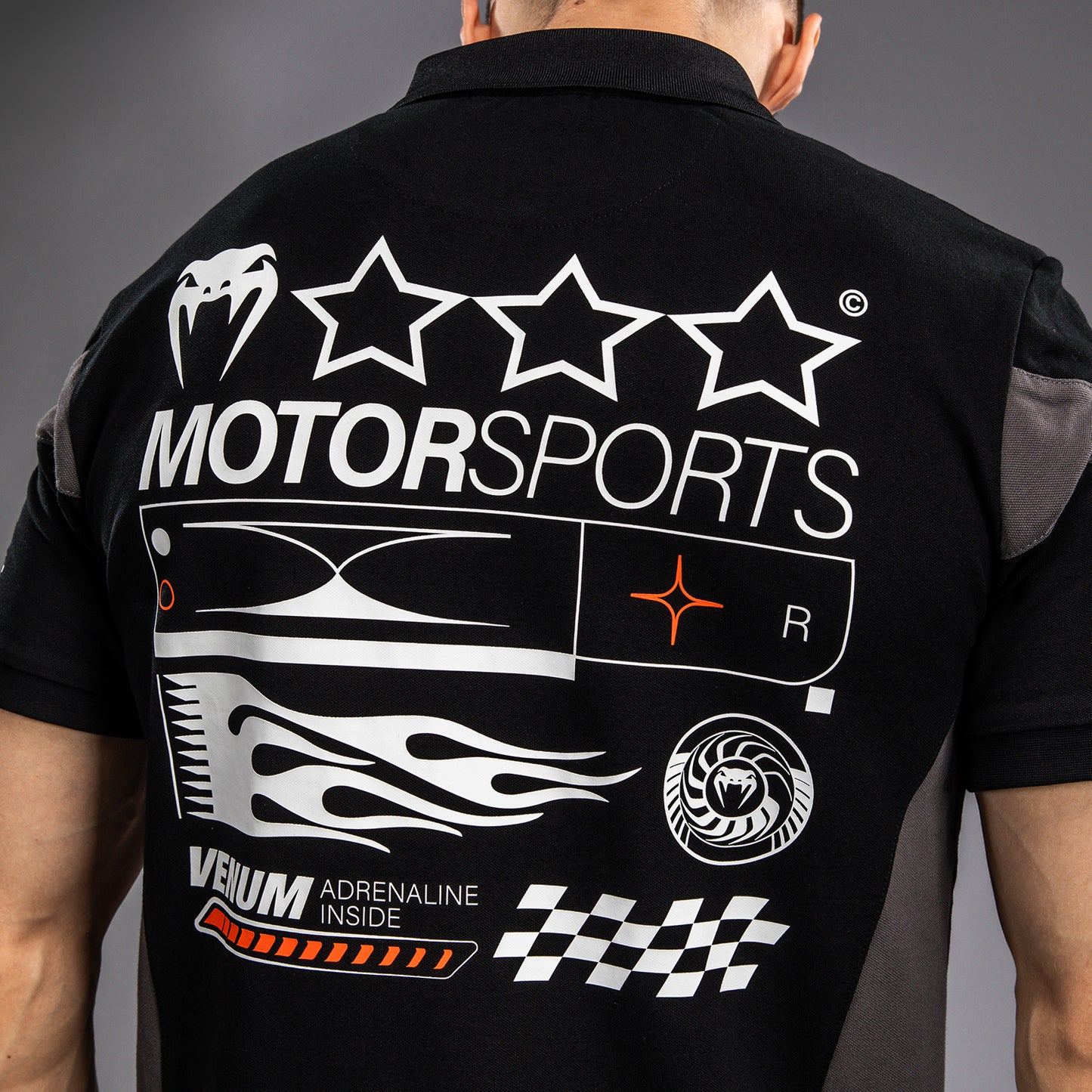 Venum Motorsport Cotton Polo - Deep Black