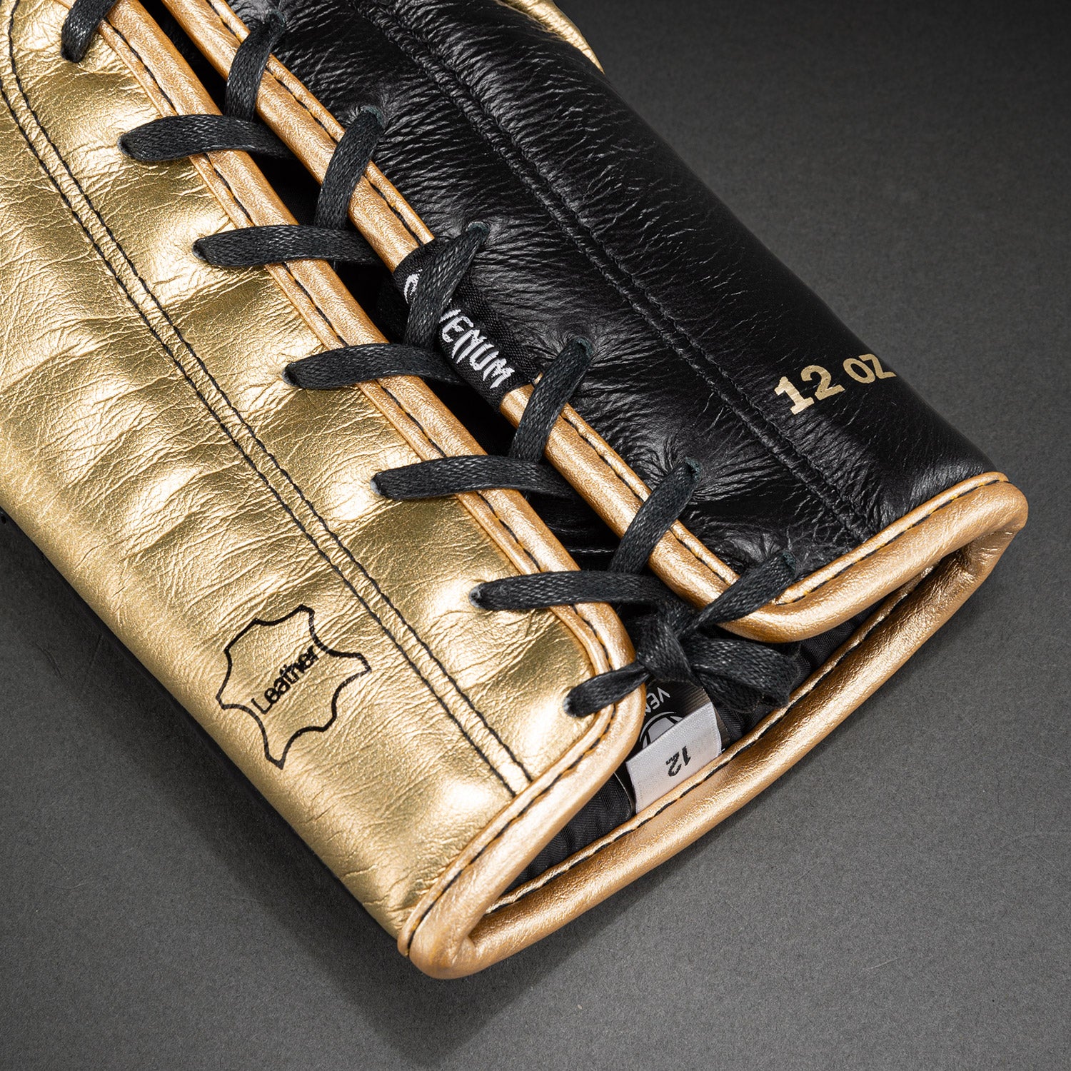 Venum Hammer Pro Boxing Gloves with Laces - Black/Gold - Venum Asia