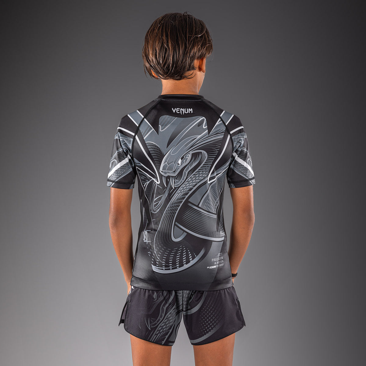 Venum Crimson Viper 2.0 Kids Short Sleeve Rashguard - Black/Grey