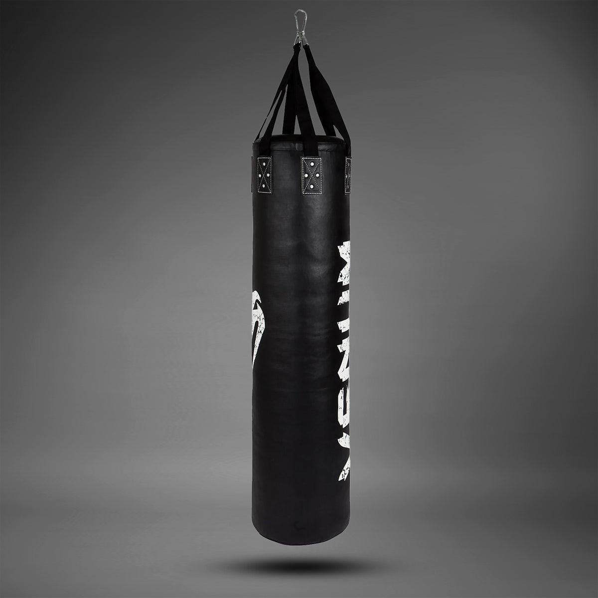 Venum Challenger Heavy bag + Ceiling Hook - Black/White - Filled - 170cm