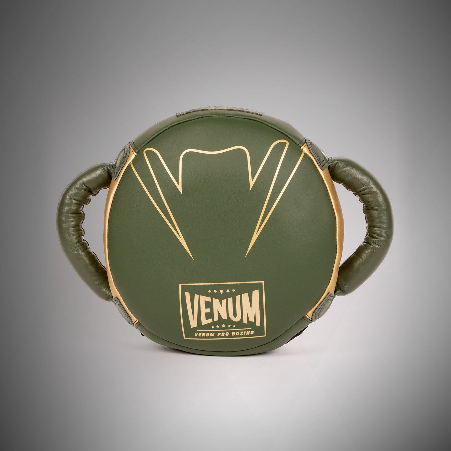 Venum Pro Boxing Mini Round Punch Shield - Khaki/Gold