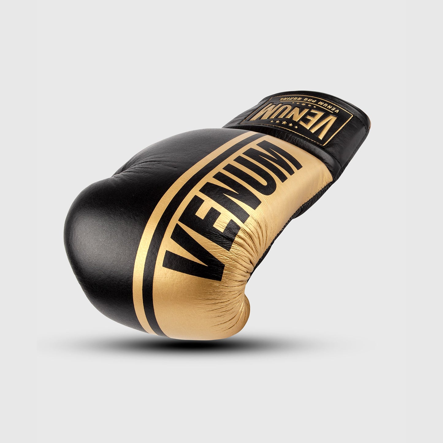 Venum Shield Pro Boxing Gloves with Laces - Black/Gold