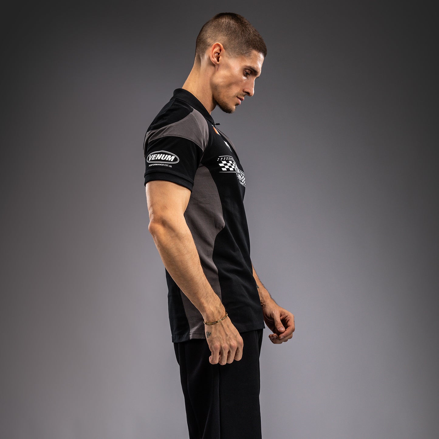 Venum Motorsport Cotton Polo - Deep Black